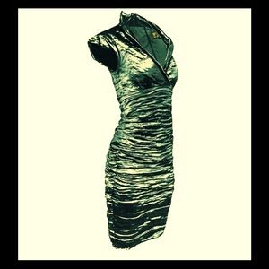 Nicole Miller - Metallic Green Ruched